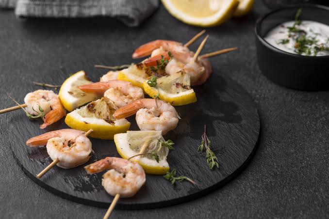 Langostinos a la plancha con limón